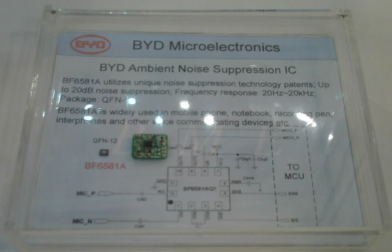 圖2:比亞迪環境噪聲抑制芯片BF6581A