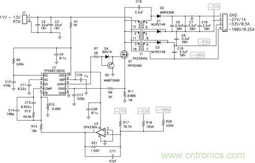 圖 1 這種獨特的拓撲結構可提供非常好的交叉調節,奧妙何在?