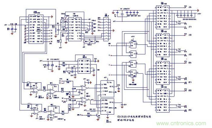 圖3:步進電機驅(qū)動器的脈沖驅(qū)動電路及步時電機的工作電流設(shè)定電路等