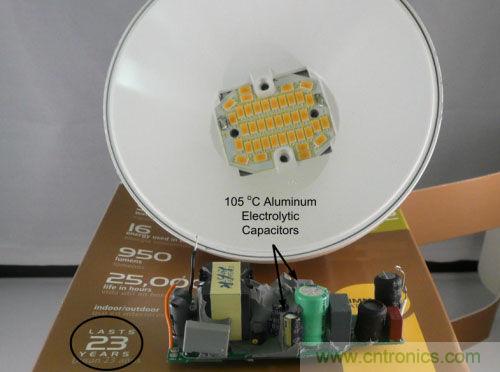 圖1:105℃電容器可能不會達到其聲稱的23年壽命