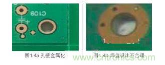 螺絲孔金屬化，焊盤設計不合理