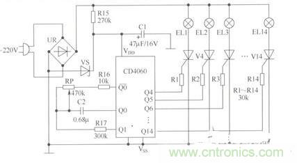 節日彩燈——滿天星霓虹燈電路