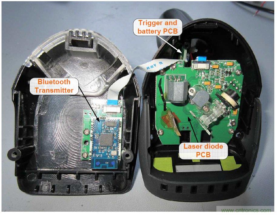 拆解45美元的藍牙無線條碼掃描槍，發現里面鏡中有鏡