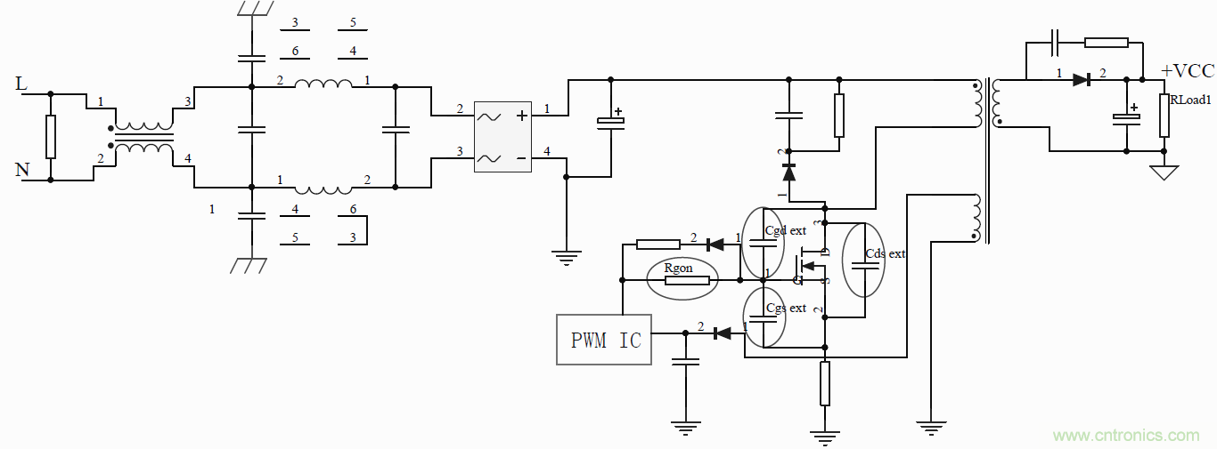 如何改善開關(guān)電源電路的EMI特性?