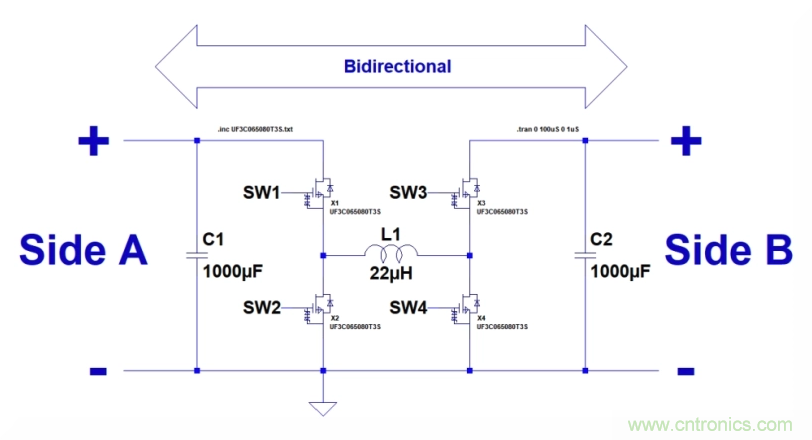 如何使用碳化硅MOSFET設(shè)計雙向降壓-升壓轉(zhuǎn)換器？