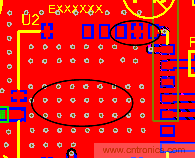 如何引腳接地十字焊盤，過孔完全接地?