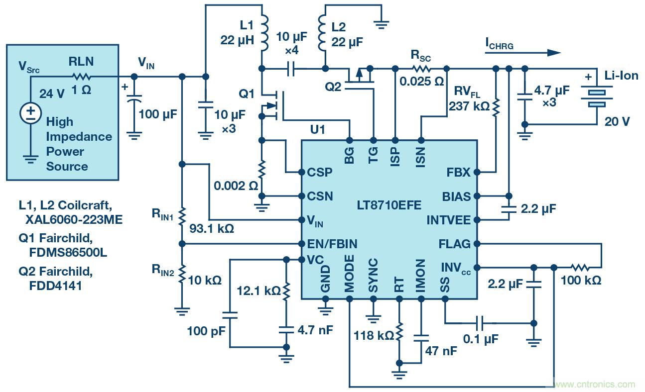 LT8710多功能 DC/DC控制器解決了高阻抗、超長(zhǎng)工業(yè)電源線的電壓降問(wèn)題