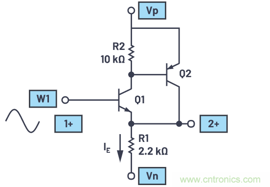 ADALM2000實驗:發(fā)射極跟隨器(BJT)