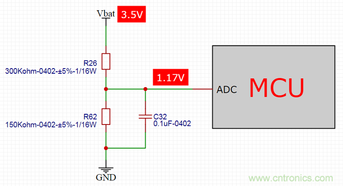 電池電壓偵測電路&ldquo;踩坑&rdquo;：分壓電阻的精度竟然是5%，不是1%