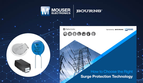 貿(mào)澤電子攜手Bourns推出全新電子書探討浪涌保護(hù)技術(shù)的設(shè)計(jì)挑戰(zhàn)