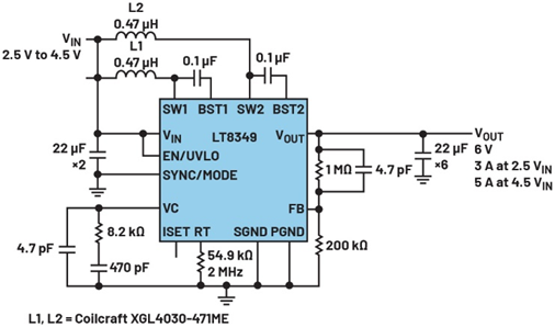 單芯片干翻傳統方案！兩相升壓轉換器如何將低壓大功率密度拉滿？