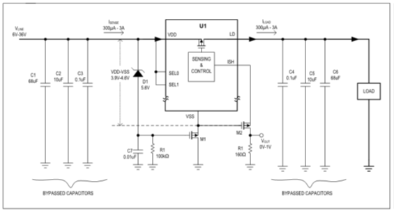 擴大40年期電源電壓范圍，從<300uA到3A無電阻電流檢測解決方案