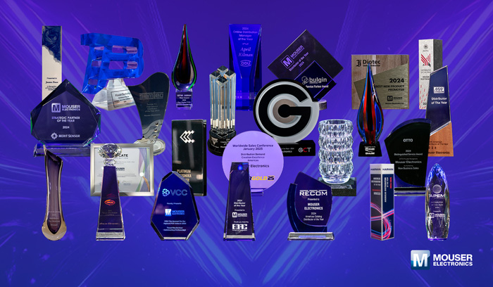 再創佳績！貿澤電子2024年狂攬全球制造商25+項頂尖代理大獎