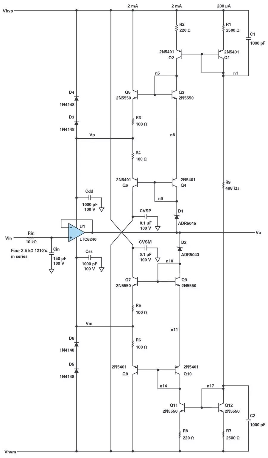 能否讓低壓放大器自舉來(lái)獲得高壓緩沖器? 能否讓低壓放大器自舉來(lái)獲得高壓緩沖器?